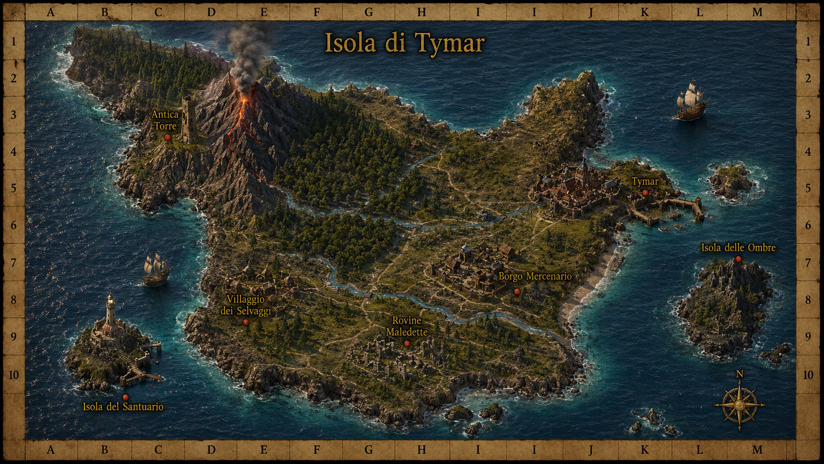Mappa Isola di Tymar